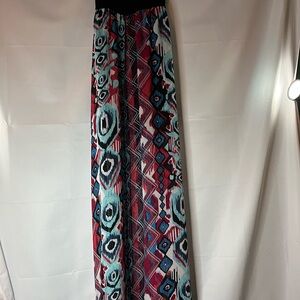 Wet Seal Strapless Geometric Maxi Skirt